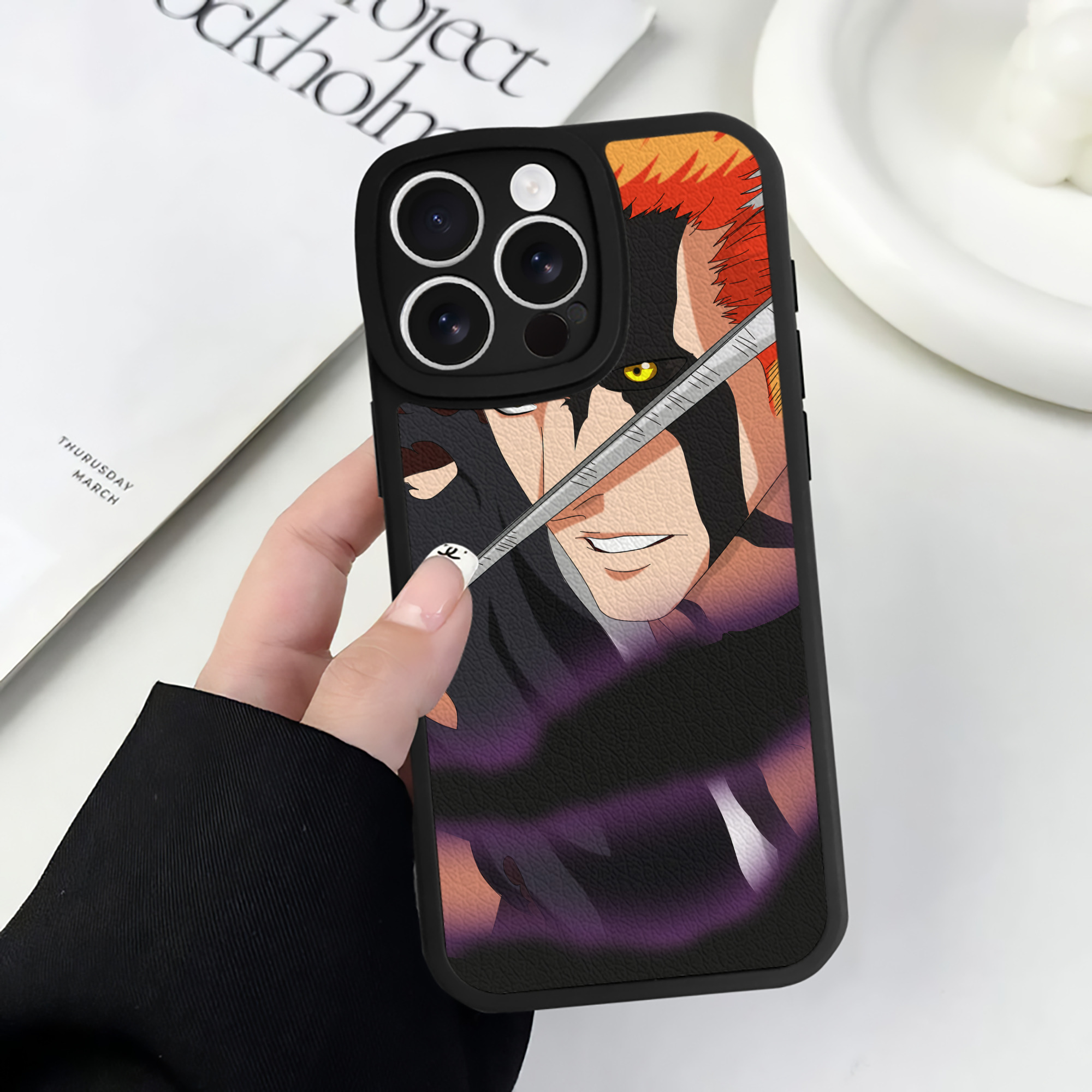 （画像用） ブリーチ BLEACH 【iPhone 16シリーズ対応】シリコンスマホケース（レザー調） 材質：シリコン